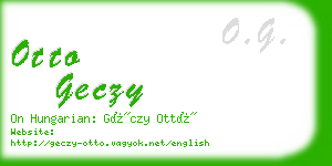 otto geczy business card